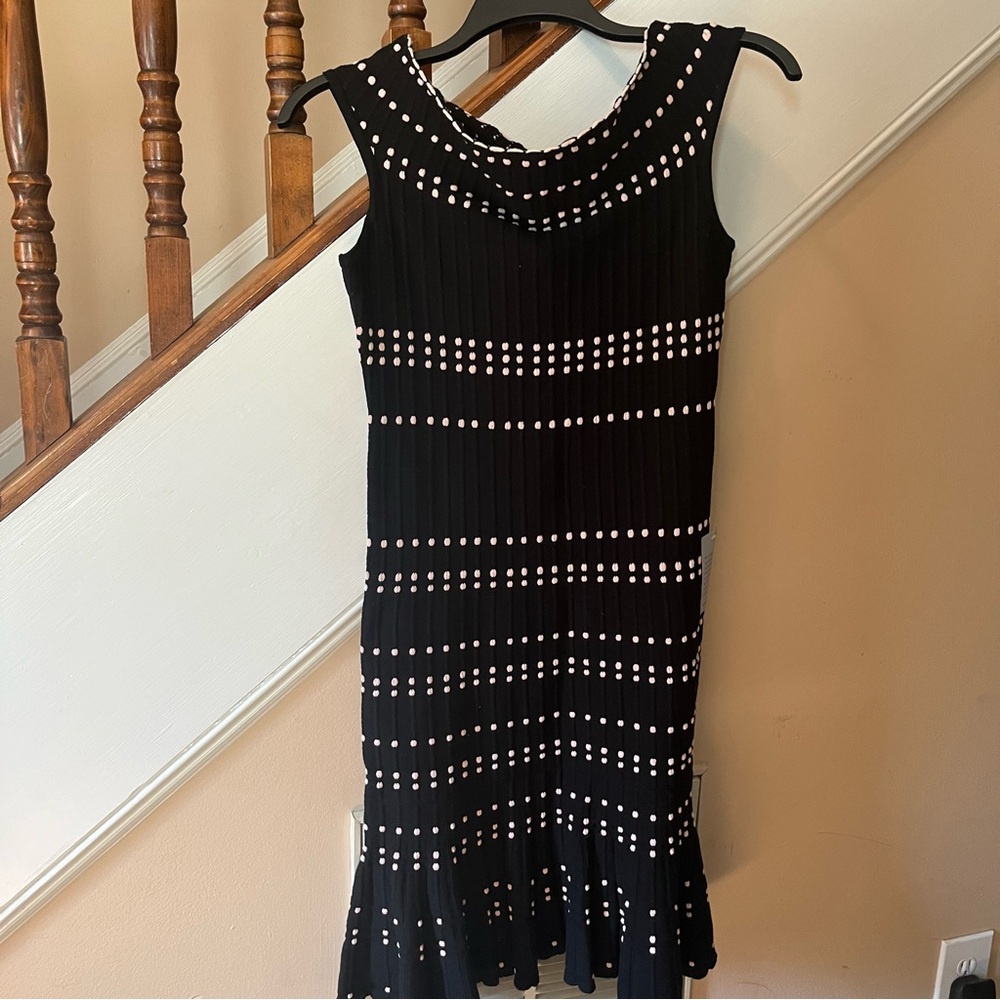 Adelyn Rae black & pink Knit Dress NWT